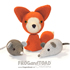 CHIBI Renard Souris Fox Mouse Mice - CHIBI Amigurumi Crochet THUMB 4 - FROG and TOAD Créations
